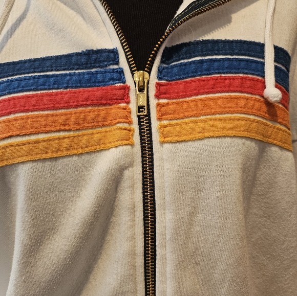 Aviator Nation Five Strip Hoodie 💙❤️🧡💛🩵 - Picture 4 of 14